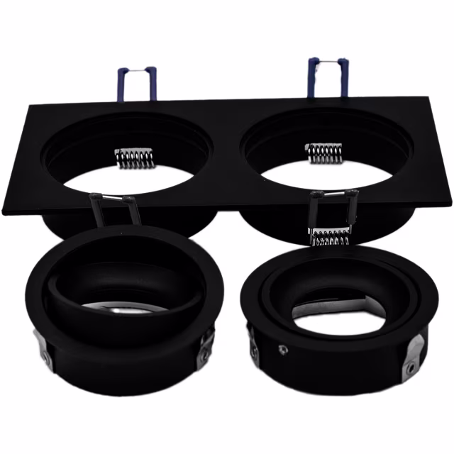 HLW LED LED Spot Set - Matte Black Tiltable Dimmable Recessed Spotlight 3W LED GU10 HLW LED LED Spot Set - Matte Black Tiltable Dimmable Recessed Spotlight 3W LED GU10