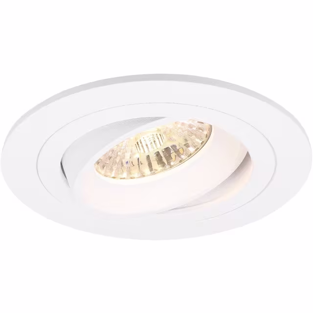 HLW LED LED Spot Set - Tiltable Round Recessed Spotlight 5W LED Lamp Matte White - GU10 HLW LED LED Spot Set - Tiltable Round Recessed Spotlight 5W LED Lamp Matte White - GU10