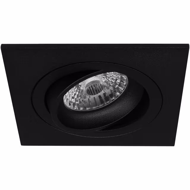Kantelbare vierkante LED inbouwspot 3,5W met neutraal wit licht 4000K en GU10 fitting