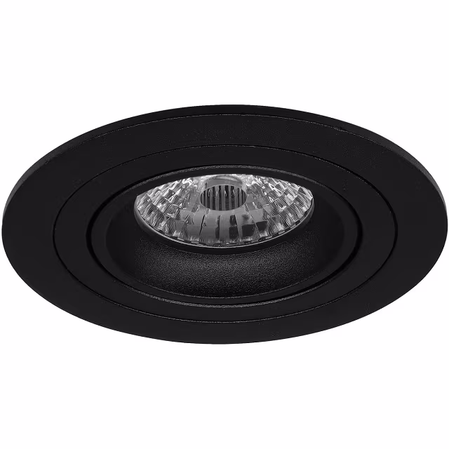 HLW LED Dimmable 4W LED Spotlight Set - Matte Black Tiltable Round Recessed Spotlight GU10 HLW LED Dimmable 4W LED Spotlight Set - Matte Black Tiltable Round Recessed Spotlight GU10