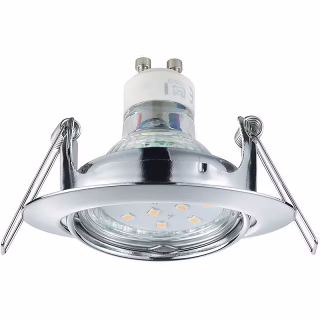 HLW LED LED Spot Set 6W - Kantelbare Inbouwspot Ronde Spot in Glans Chroom, Helder Koud Wit 6400K HLW LED LED Spot Set 6W - Kantelbare Inbouwspot Ronde Spot in Glans Chroom, Helder Koud Wit 6400K