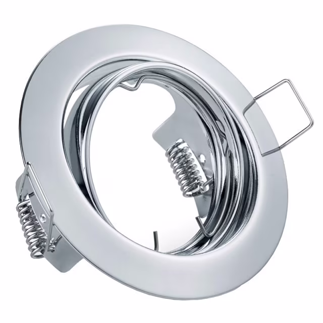 dimbare 4W LED GU10 inbouwspot in glanzend chroom met warm wit licht 2700K en 345 lumen dimbare 4W LED GU10 inbouwspot in glanzend chroom met warm wit licht 2700K en 345 lumen