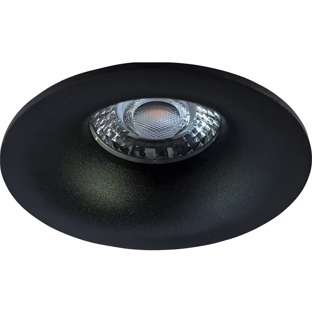 Mat zwarte ronde LED inbouwspot GU10 6W 440lm koel wit licht 6400K Mat zwarte ronde LED inbouwspot GU10 6W 440lm koel wit licht 6400K