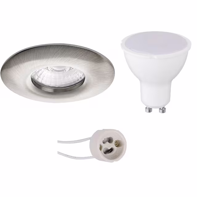 LED inbouwspot 8W IP65 Mat Nikkel - GU10 3000K Verlichting per ruimte LED inbouwspot 8W IP65 Mat Nikkel - GU10 3000K Verlichting per ruimte