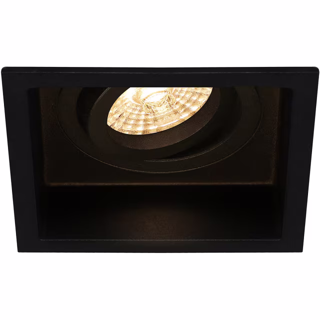 HLW LED LED Spot Set 6W - Tiltable Square Recessed Spotlight Matte Black or White, Warm White 3000K HLW LED LED Spot Set 6W - Tiltable Square Recessed Spotlight Matte Black or White, Warm White 3000K