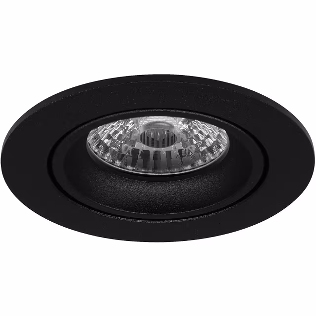 HLW LED LED Spotlight Set Matte Black - 4W Dimmable Tiltable Round Recessed Spotlight Ø82mm HLW LED LED Spotlight Set Matte Black - 4W Dimmable Tiltable Round Recessed Spotlight Ø82mm