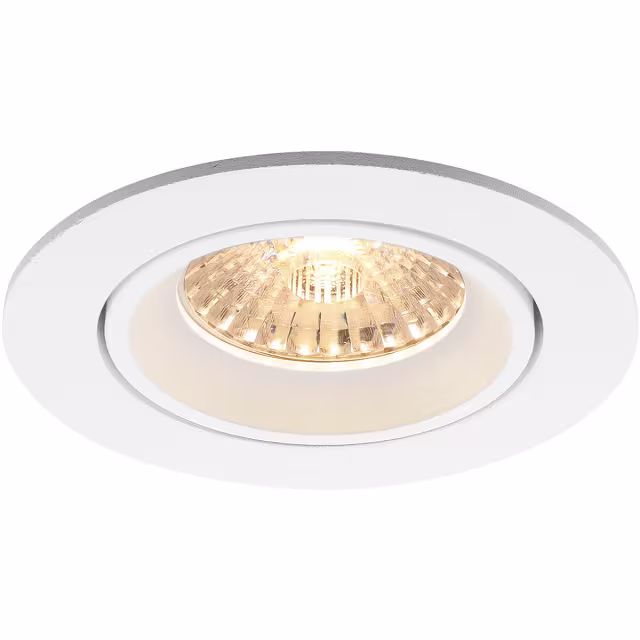 HLW LED Dimmable 4W LED Spot - Tiltable Round Recessed Spot Light Matt White, GU10 Fitting HLW LED Dimmable 4W LED Spot - Tiltable Round Recessed Spot Light Matt White, GU10 Fitting