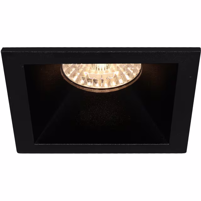 HLW LED LED Spot Set 4W - Dimmable Square Recessed Spotlight Matte Black - GU10 Fitting HLW LED LED Spot Set 4W - Dimmable Square Recessed Spotlight Matte Black - GU10 Fitting