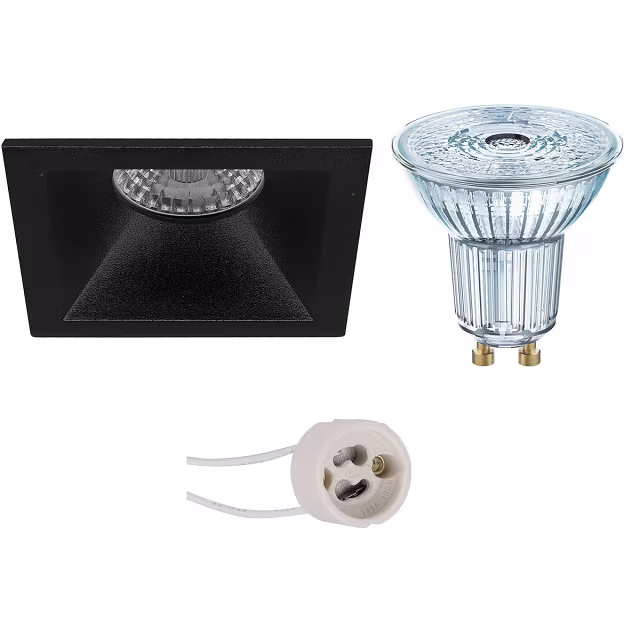 Dimbare LED inbouwspot GU10 4,5W 4000K – mat zwart/wit Lichtbronnen Dimbare LED inbouwspot GU10 4,5W 4000K – mat zwart/wit Lichtbronnen