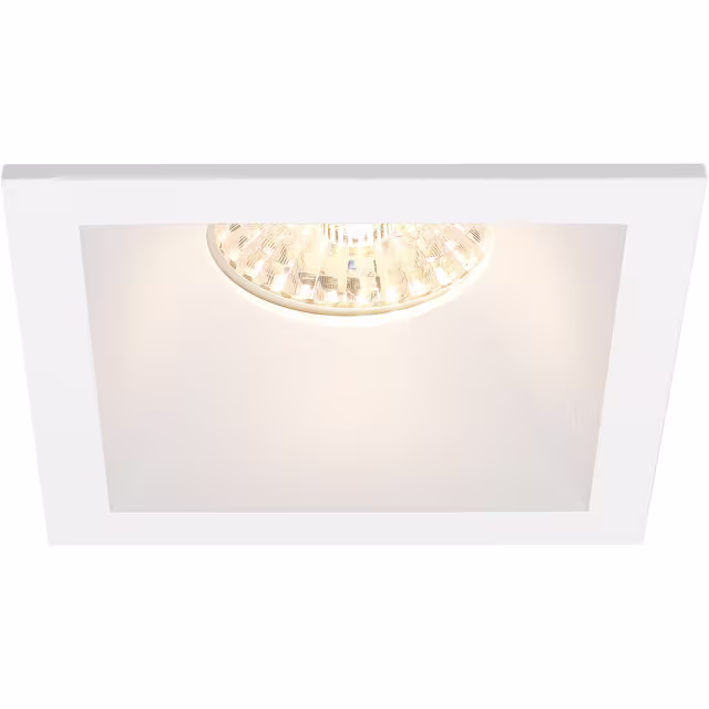 HLW LED LED Spotlight Set - Square Recessed Spotlight Matte White 8W LED Warm White 3000K GU10 HLW LED LED Spotlight Set - Square Recessed Spotlight Matte White 8W LED Warm White 3000K GU10
