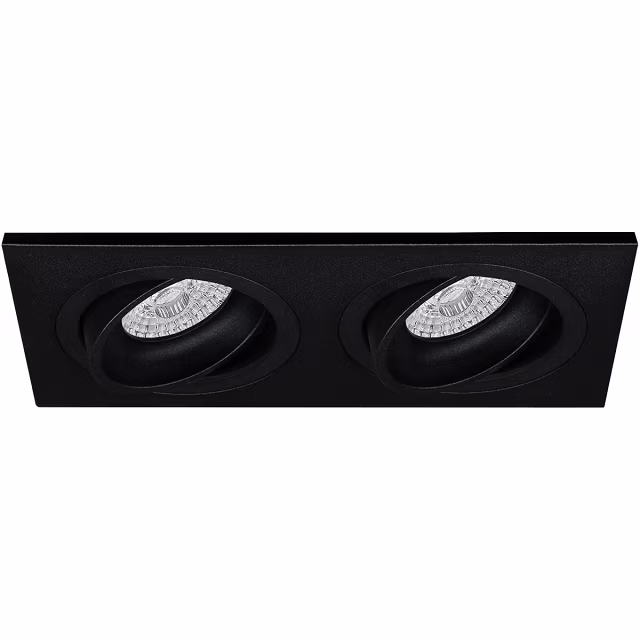 Mat zwarte dimbare LED inbouwspot GU10 3W 230 lumen 3000K warm wit kantelbaar Mat zwarte dimbare LED inbouwspot GU10 3W 230 lumen 3000K warm wit kantelbaar