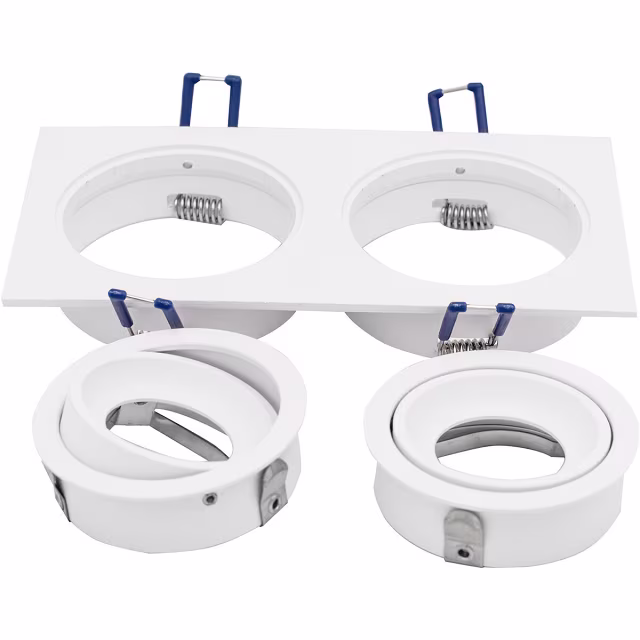 HLW LED LED Spot Set 6W - Tiltable White Recessed Spot GU10 Fitting - Bright/Cool White HLW LED LED Spot Set 6W - Tiltable White Recessed Spot GU10 Fitting - Bright/Cool White