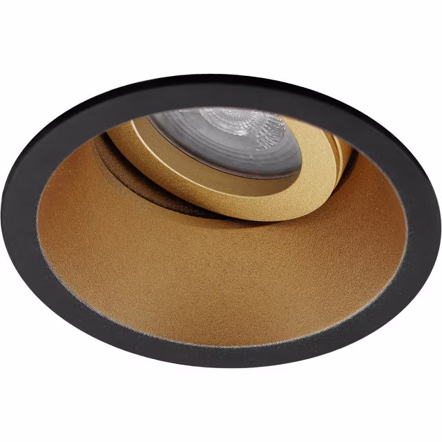 mat zwarte kantelbare led inbouwspot 8w met goudkleurige rand warm wit licht 3000k 630 lm mat zwarte kantelbare led inbouwspot 8w met goudkleurige rand warm wit licht 3000k 630 lm