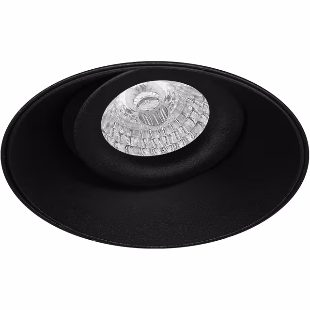 Dimbare kantelbare trimless inbouwspot mat zwart met GU10 fitting en warm wit licht 3000K Dimbare kantelbare trimless inbouwspot mat zwart met GU10 fitting en warm wit licht 3000K