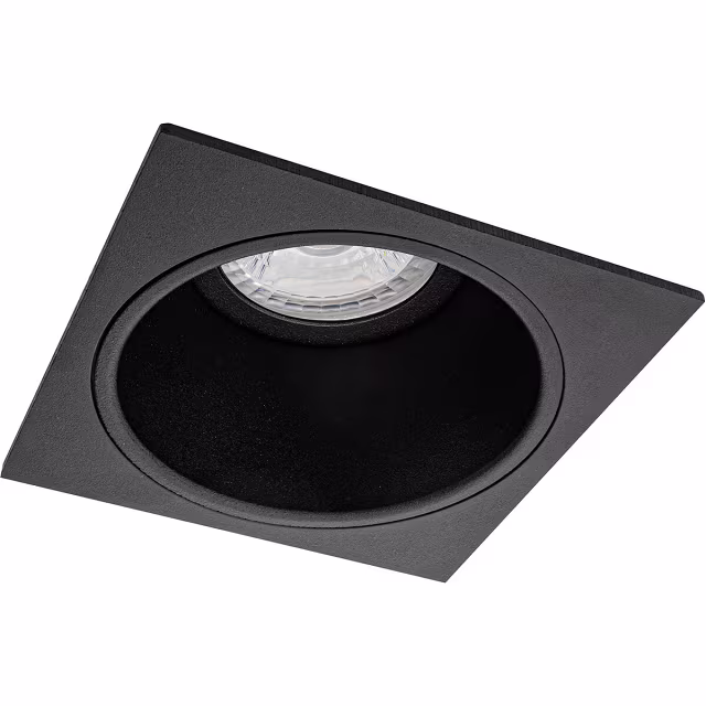 vierkante mat zwarte 6W LED inbouwspot met 4200K neutraal wit licht en 390 lumen vierkante mat zwarte 6W LED inbouwspot met 4200K neutraal wit licht en 390 lumen