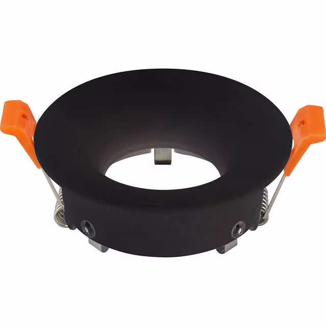 dimbare mat zwarte LED inbouwspot GU10 3.4W warm wit licht 3000K compacte ronde vorm dimbare mat zwarte LED inbouwspot GU10 3.4W warm wit licht 3000K compacte ronde vorm