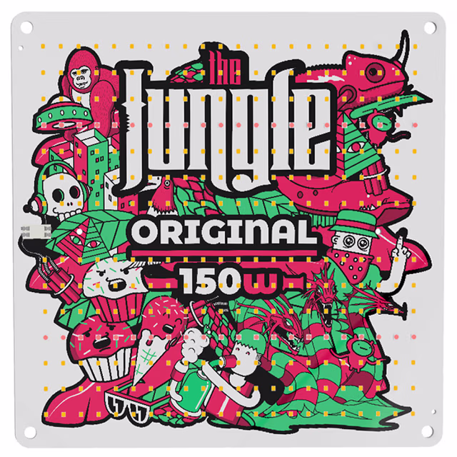 vierkante zwarte LED kweeklamp met 150 watt vermogen en belichtingsoppervlak van 80 bij 80 centimeter vierkante zwarte LED kweeklamp met 150 watt vermogen en belichtingsoppervlak van 80 bij 80 centimeter