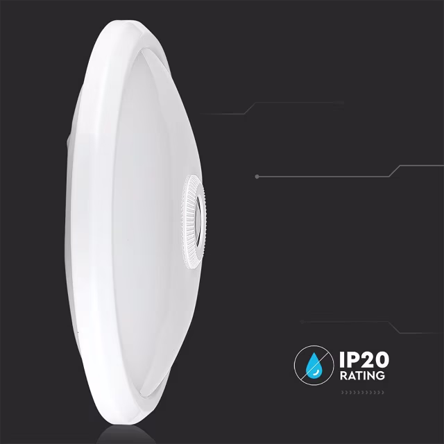 Witte ronde LED opbouw plafondlamp met PIR-sensor 20W 1500 lumen koel wit licht Witte ronde LED opbouw plafondlamp met PIR-sensor 20W 1500 lumen koel wit licht
