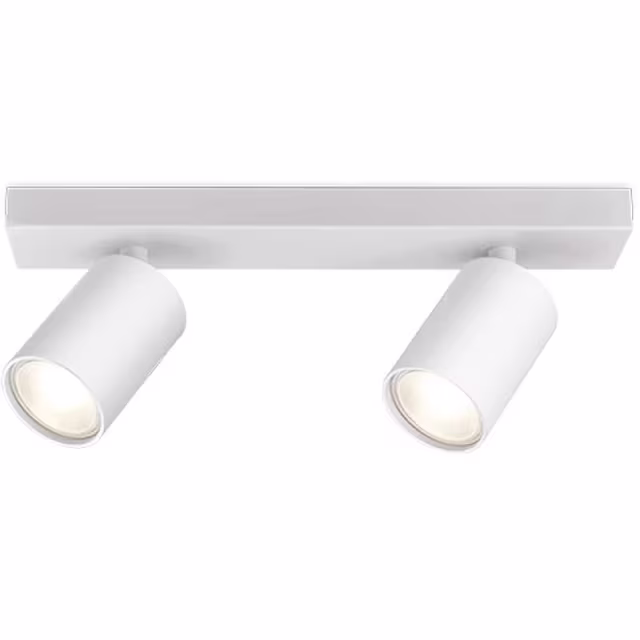 Brinton Betin LED plafondspot mat wit aluminium 2x GU10 Binnenverlichting Brinton Betin LED plafondspot mat wit aluminium 2x GU10 Binnenverlichting