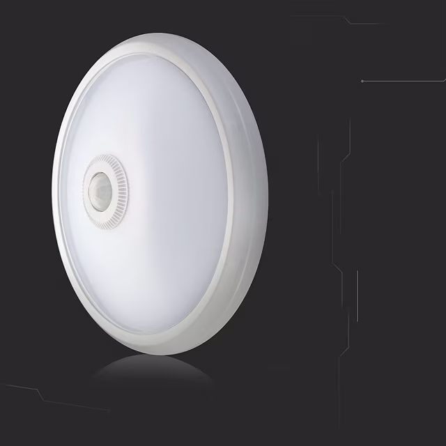 HLW LED LED Plafondlamp met Sensor + Dag en Nacht Sensor - Kozolux Crimpy - 20W 1500lm - Aanpasbare Lichtkleur CCT - Opbouw - Rond - Wit HLW LED LED Plafondlamp met Sensor + Dag en Nacht Sensor - Kozolux Crimpy - 20W 1500lm - Aanpasbare Lichtkleur CCT - Opbouw - Rond - Wit