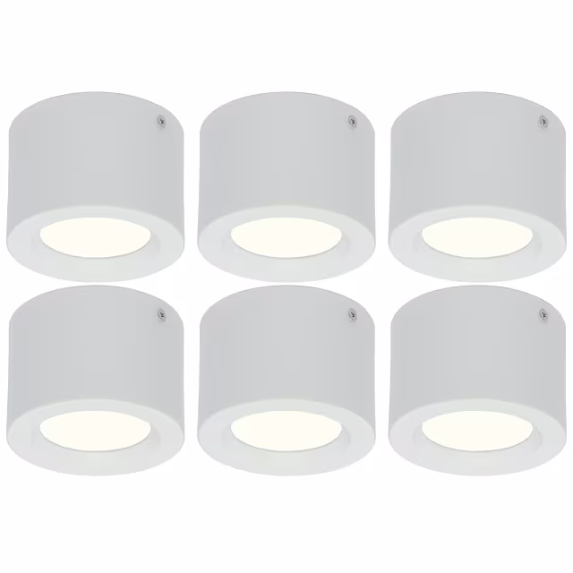 LED Opbouw Downlight 6-pack Ø105mm 5W 4200K Binnenverlichting LED Opbouw Downlight 6-pack Ø105mm 5W 4200K Binnenverlichting