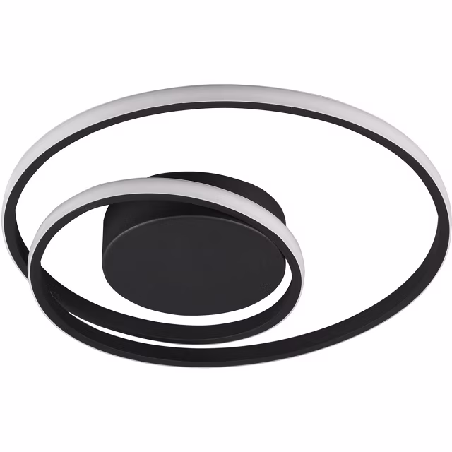 rond mat zwarte dimbare LED plafondlamp 22W met warm wit licht 3000K en 2200 lumen rond mat zwarte dimbare LED plafondlamp 22W met warm wit licht 3000K en 2200 lumen