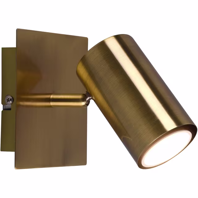 1-lichts LED plafondspot in antiek koper met GU10 fitting en maximaal 25W vermogen 1-lichts LED plafondspot in antiek koper met GU10 fitting en maximaal 25W vermogen