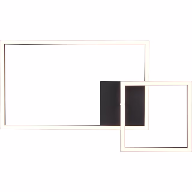 HLW LED LED Ceiling Lamp - Ceiling Lighting - Trion Pado - 25W - Warm White 3000K - Dimmable - Rectangle - Matte Black - Aluminum HLW LED LED Ceiling Lamp - Ceiling Lighting - Trion Pado - 25W - Warm White 3000K - Dimmable - Rectangle - Matte Black - Aluminum