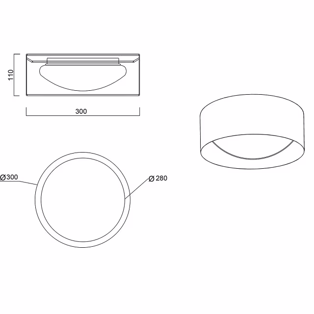 HLW LED LED Plafondlamp - Trion Lukaku - Warm Wit - 3000K - 12W - Rond - Taupe - Textiel HLW LED LED Plafondlamp - Trion Lukaku - Warm Wit - 3000K - 12W - Rond - Taupe - Textiel