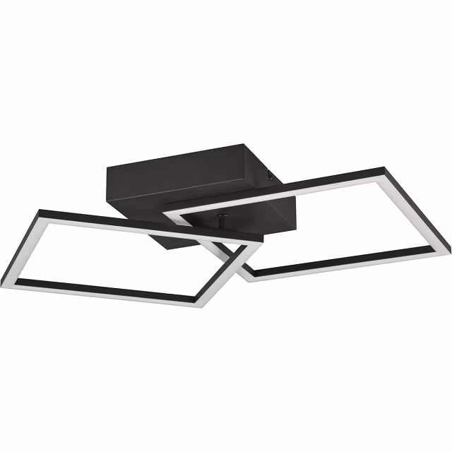 HLW LED LED Ceiling Light - Ceiling Lighting - Trion Square - 20W - Warm White 3000K - Square - Matte Black - Metal HLW LED LED Ceiling Light - Ceiling Lighting - Trion Square - 20W - Warm White 3000K - Square - Matte Black - Metal