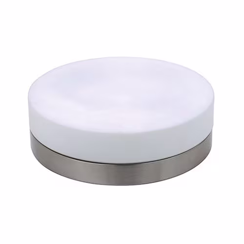 LED plafondlamp rond Ø285mm - 2× E27, mat chroom Binnenverlichting LED plafondlamp rond Ø285mm - 2× E27, mat chroom Binnenverlichting