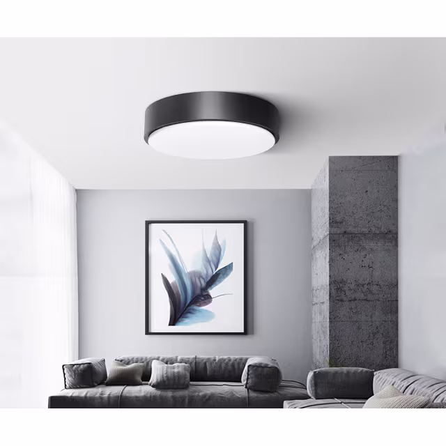 HLW LED LED Ceiling Light - Aigi Santi - Surface Mounted Round 12W - Warm White 3000K - Matte White Aluminum HLW LED LED Ceiling Light - Aigi Santi - Surface Mounted Round 12W - Warm White 3000K - Matte White Aluminum