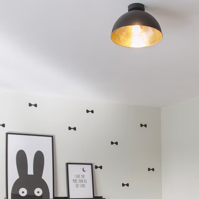 HLW LED LED Plafondlamp - Plafondverlichting - Trion Jin - E27 Fitting - Rond - Mat Zwart - Aluminium HLW LED LED Plafondlamp - Plafondverlichting - Trion Jin - E27 Fitting - Rond - Mat Zwart - Aluminium