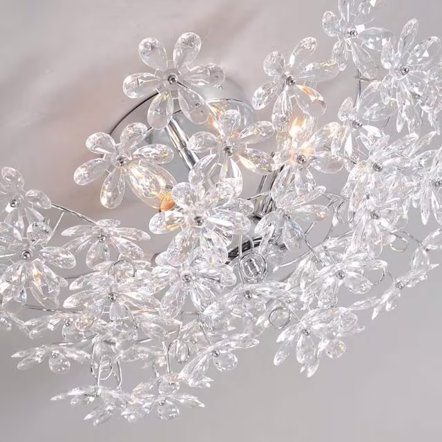 HLW LED LED Plafondlamp - Plafondverlichting - Trion Flowy - E14 Fitting - 4-lichts - Rond - Glans Chroom Aluminium HLW LED LED Plafondlamp - Plafondverlichting - Trion Flowy - E14 Fitting - 4-lichts - Rond - Glans Chroom Aluminium