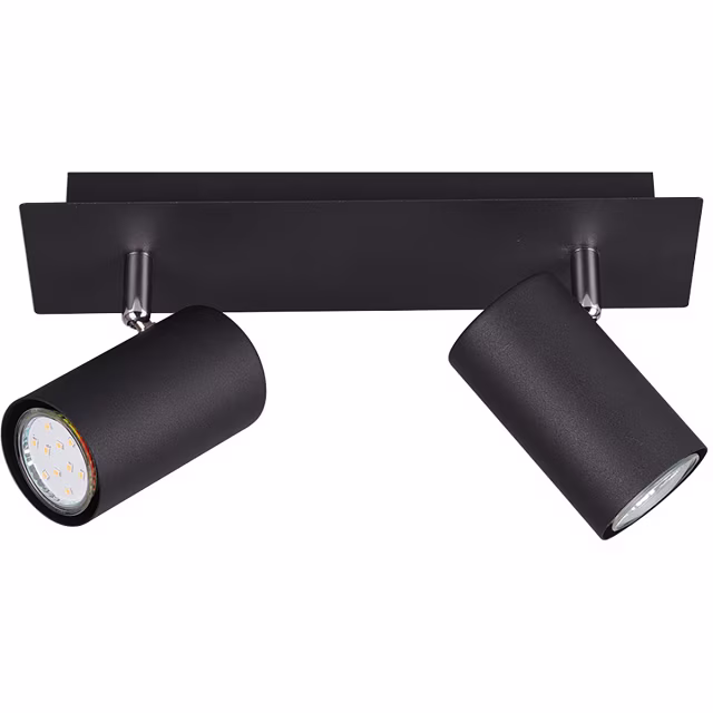 Trion Mary LED plafondspot mat zwart 2 draaibare spots GU10 Binnenverlichting Trion Mary LED plafondspot mat zwart 2 draaibare spots GU10 Binnenverlichting