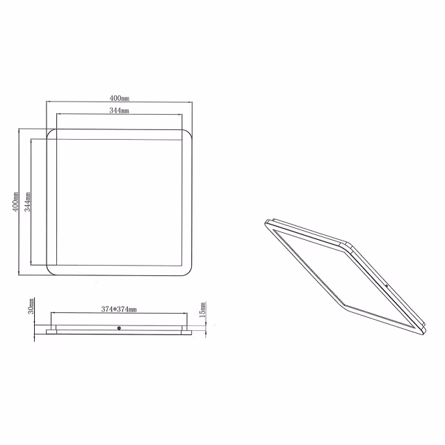 HLW LED LED Plafondlamp - Badkamerlamp - Trion Camy - Opbouw Vierkant 22W - Spatwaterdicht IP44 - Dimbaar - Warm Wit 3000K - Mat Zwart HLW LED LED Plafondlamp - Badkamerlamp - Trion Camy - Opbouw Vierkant 22W - Spatwaterdicht IP44 - Dimbaar - Warm Wit 3000K - Mat Zwart