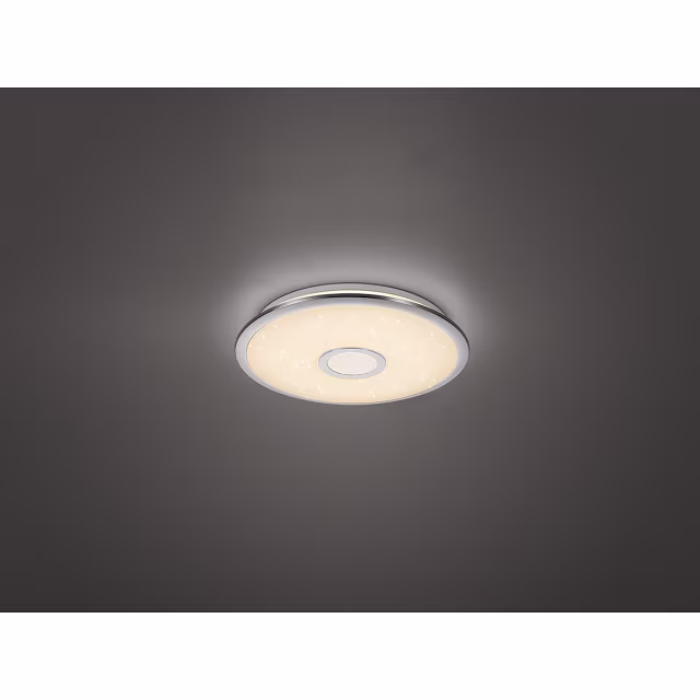 HLW LED LED ceiling light - Trion Osirina - 30W - Adjustable color - Dimmable - Remote control - Round - Gloss chrome - Plastic HLW LED LED ceiling light - Trion Osirina - 30W - Adjustable color - Dimmable - Remote control - Round - Gloss chrome - Plastic