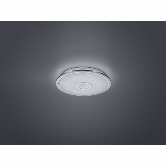 HLW LED LED ceiling light - Trion Osirina - 30W - Adjustable color - Dimmable - Remote control - Round - Gloss chrome - Plastic HLW LED LED ceiling light - Trion Osirina - 30W - Adjustable color - Dimmable - Remote control - Round - Gloss chrome - Plastic