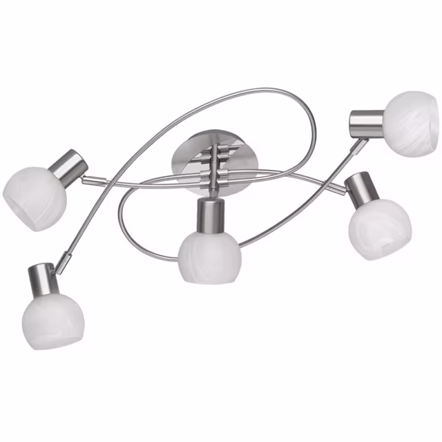 Trion Antiniba LED Plafondspot 5x E14 Ø520 Matte Nikkel Binnenverlichting Trion Antiniba LED Plafondspot 5x E14 Ø520 Matte Nikkel Binnenverlichting