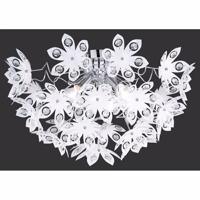 HLW LED LED Ceiling Lamp - Ceiling Lighting - Trion Blowly - E14 Fitting - 3-light - Round - Gloss Chrome - Aluminum HLW LED LED Ceiling Lamp - Ceiling Lighting - Trion Blowly - E14 Fitting - 3-light - Round - Gloss Chrome - Aluminum