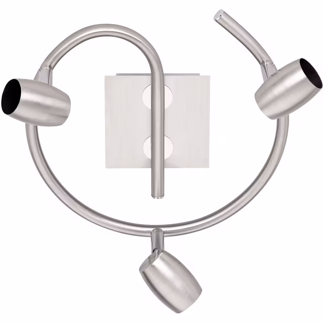 Trion Micko 3-lichts LED plafondspot GU10 mat nikkel Binnenverlichting Trion Micko 3-lichts LED plafondspot GU10 mat nikkel Binnenverlichting