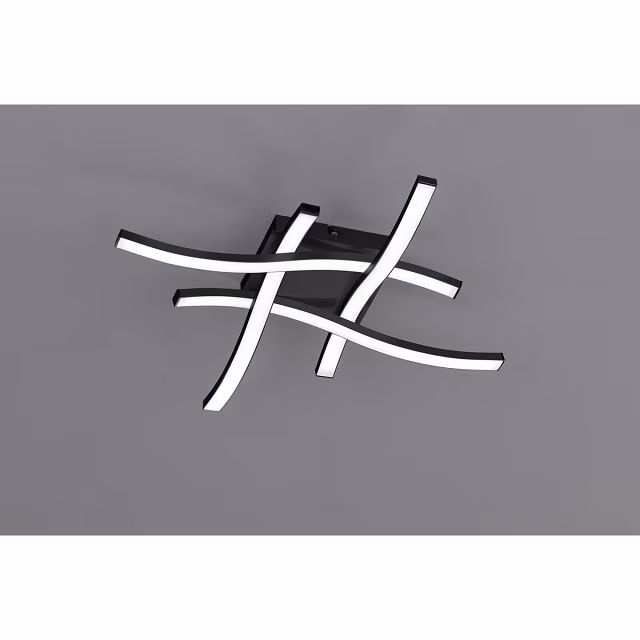 Vierkante mat zwarte LED plafondlamp 20W 2000 lumen warm wit licht 3000K Vierkante mat zwarte LED plafondlamp 20W 2000 lumen warm wit licht 3000K