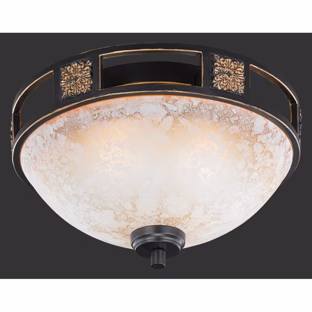 HLW LED LED Ceiling Light - Ceiling Lighting - Trion Qoluno - E27 Fitting - 2 Lights - Round - Matte Orange - Aluminum