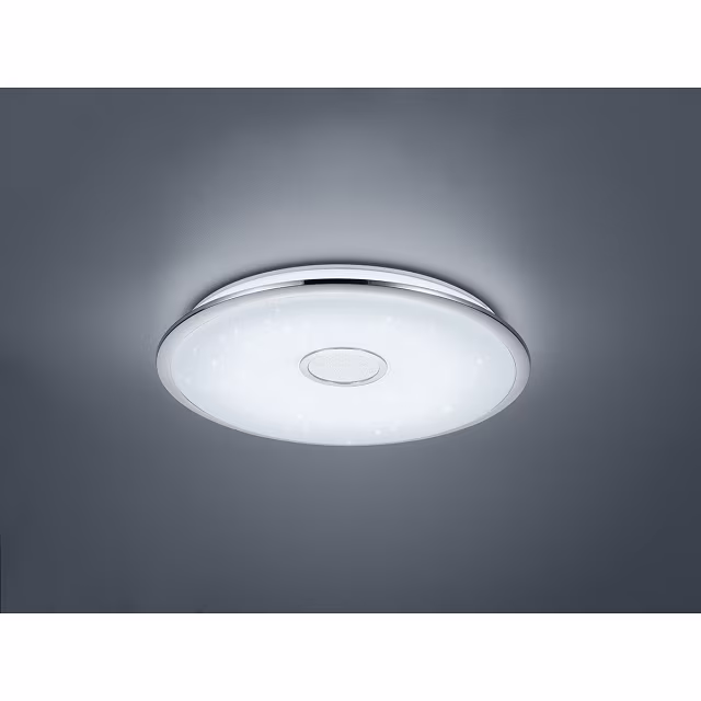 HLW LED LED Plafondlamp - Trion Osirina - 100W - Aanpasbare Kleur - Dimbaar - Afstandsbediening - Rond - Glans Chroom - Kunststof HLW LED LED Plafondlamp - Trion Osirina - 100W - Aanpasbare Kleur - Dimbaar - Afstandsbediening - Rond - Glans Chroom - Kunststof