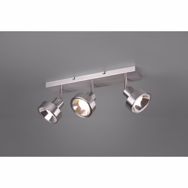 HLW LED LED Plafondspot - Trion Leonida - GU10 Fitting - 3-lichts - Rechthoek - Mat Nikkel - Aluminium HLW LED LED Plafondspot - Trion Leonida - GU10 Fitting - 3-lichts - Rechthoek - Mat Nikkel - Aluminium