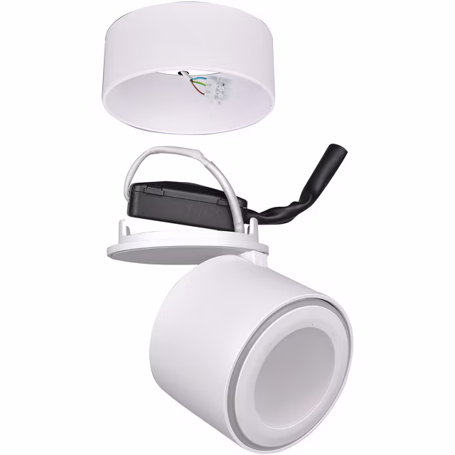 HLW LED LED Plafondspot - Trion Tarus - 4W - Warm Wit 3000K - 1-lichts - Rond - Mat Wit - Aluminium HLW LED LED Plafondspot - Trion Tarus - 4W - Warm Wit 3000K - 1-lichts - Rond - Mat Wit - Aluminium