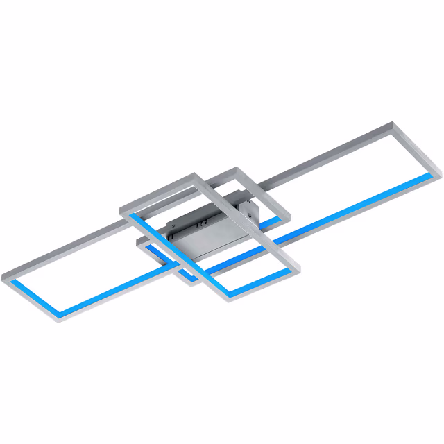 HLW LED LED Plafondlamp WiZ - Smart LED - Plafondverlichting - Trion Tiagi - 36W - Aanpasbare Kleur - RGBW - Afstandsbediening - Dimbaar - Rechthoek - Mat Nikkel - Aluminium HLW LED LED Plafondlamp WiZ - Smart LED - Plafondverlichting - Trion Tiagi - 36W - Aanpasbare Kleur - RGBW - Afstandsbediening - Dimbaar - Rechthoek - Mat Nikkel - Aluminium