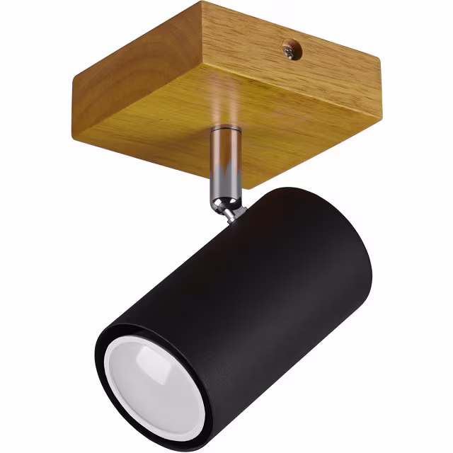 HLW LED LED Ceiling Spotlight - Trion Milona - GU10 Fitting - 1-light - Round - Matte Black - Aluminum HLW LED LED Ceiling Spotlight - Trion Milona - GU10 Fitting - 1-light - Round - Matte Black - Aluminum