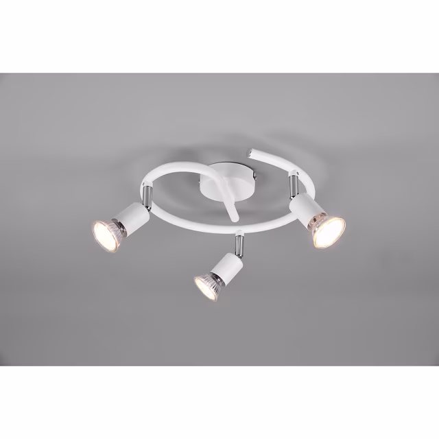 HLW LED LED Plafondspot - Trion Pamo - GU10 Fitting - 3-lichts - Rond - Mat Wit - Aluminium HLW LED LED Plafondspot - Trion Pamo - GU10 Fitting - 3-lichts - Rond - Mat Wit - Aluminium