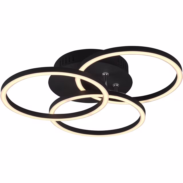 LED Plafondlamp Trion Corcol Mat Zwart – Dimbaar 27W Verlichting per ruimte LED Plafondlamp Trion Corcol Mat Zwart – Dimbaar 27W Verlichting per ruimte